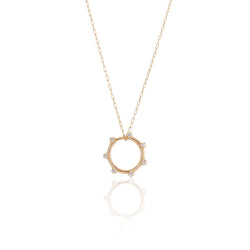 Gold Orbit Charm Necklace