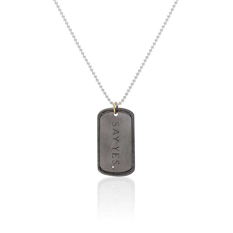 Livewell Design Necklaces Say Yes Dog Tag Necklace