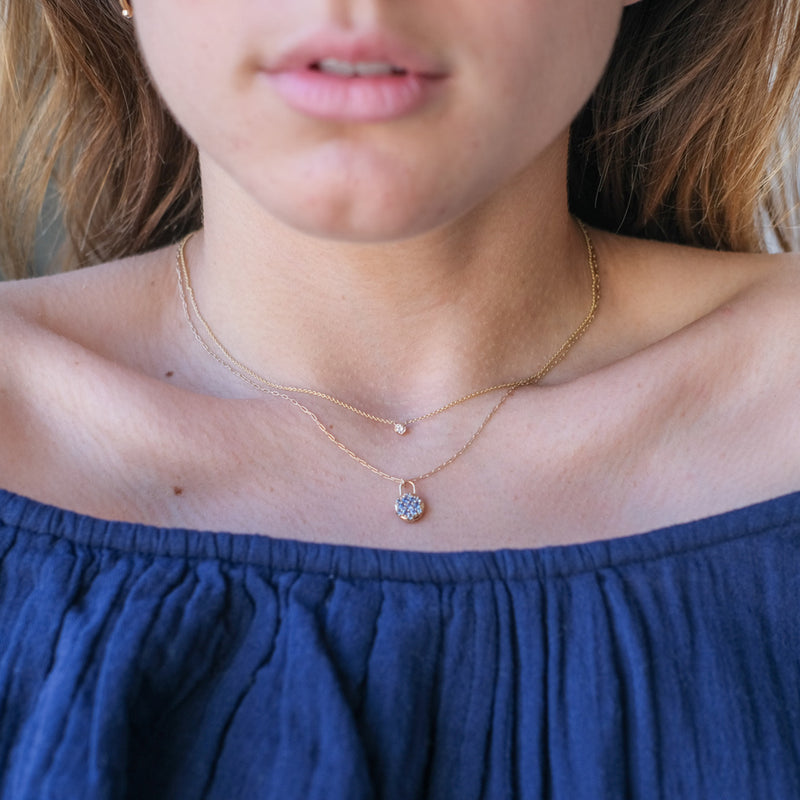 Montana Sapphire Pave Necklace