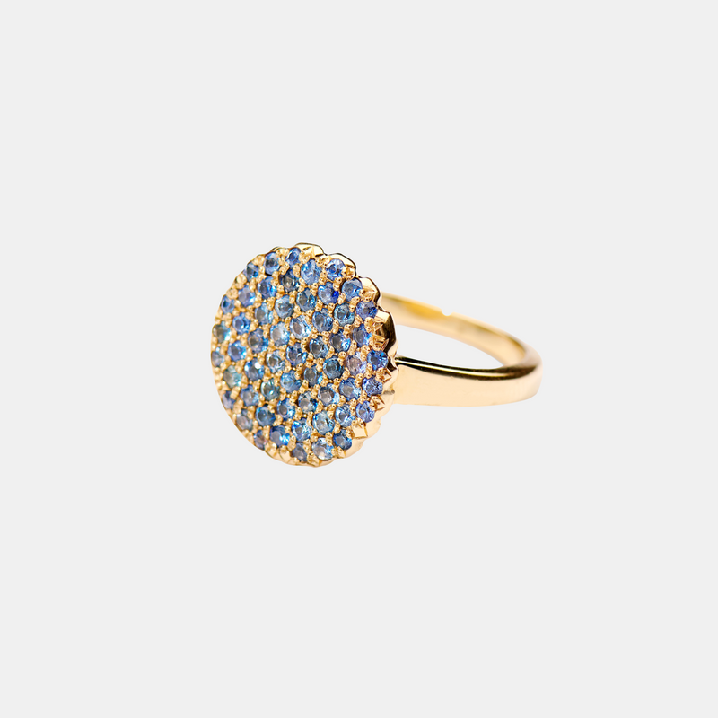 Montana Sapphire Pave Nailhead Ring