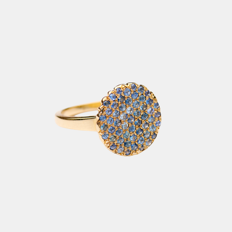 Montana Sapphire Pave Nailhead Ring