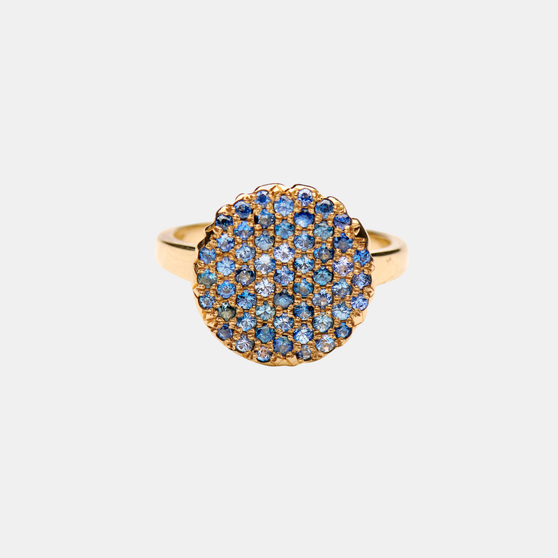 Montana Sapphire Pave Nailhead Ring